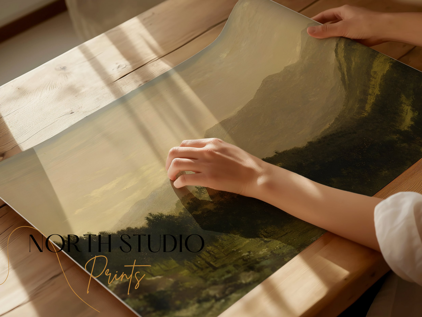 Premium Poster of Breathtaking Mountain Landscape in Natural Colors Posters