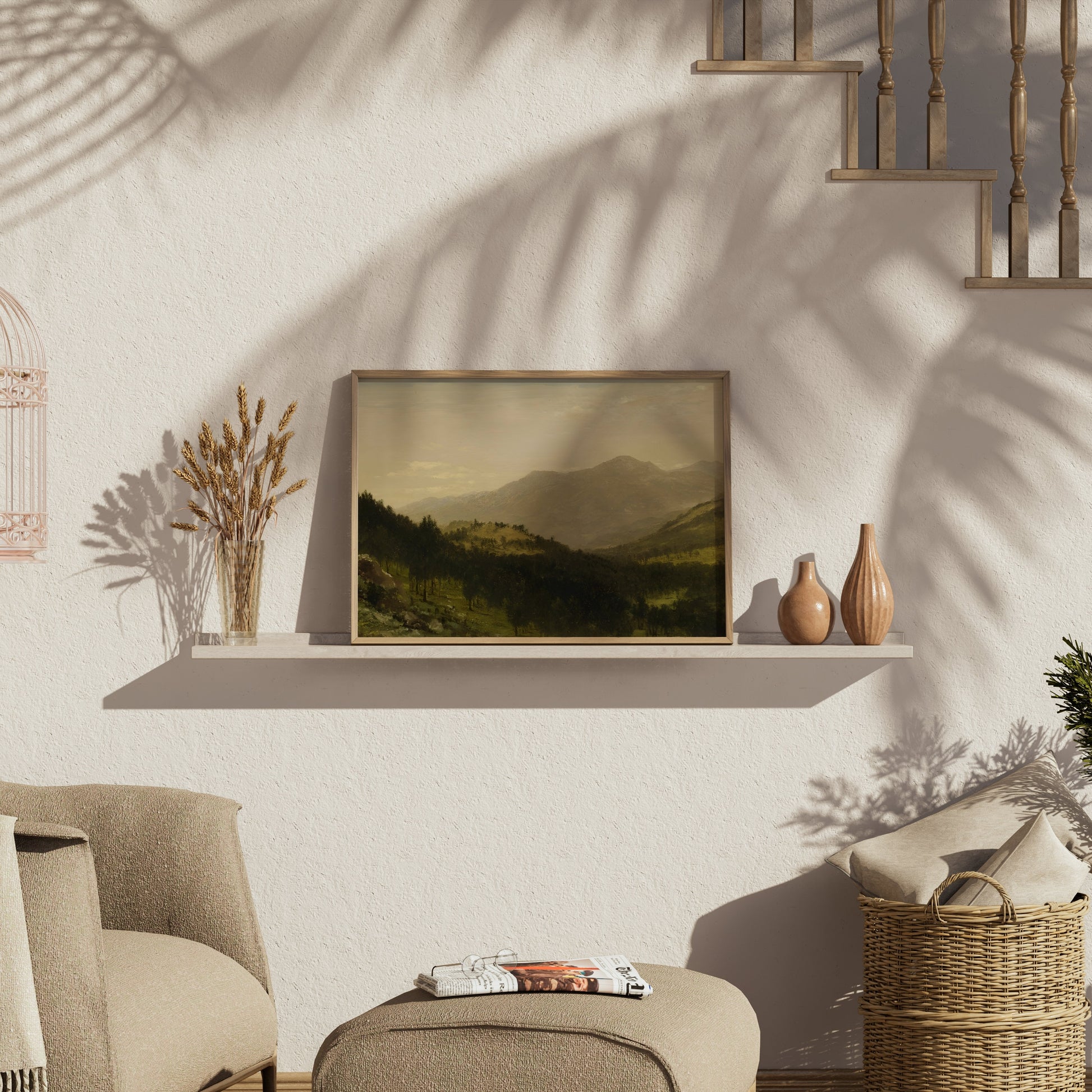 Premium Poster of Breathtaking Mountain Landscape in Natural Colors Posters