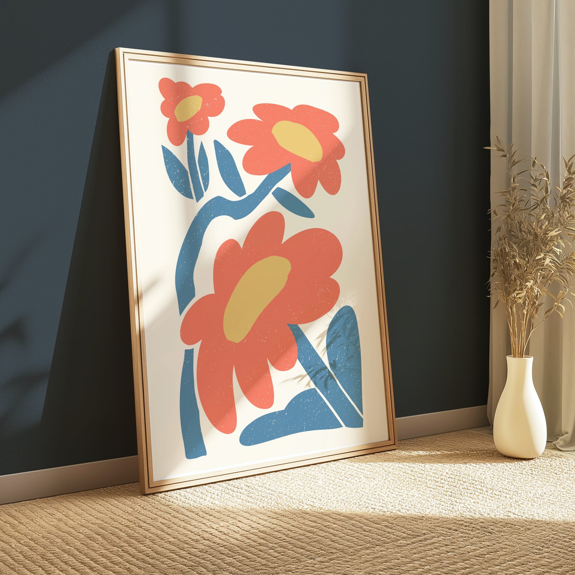 Premium Poster of Bright Floral Blossoms Art Print Wall Decor for Home Posters