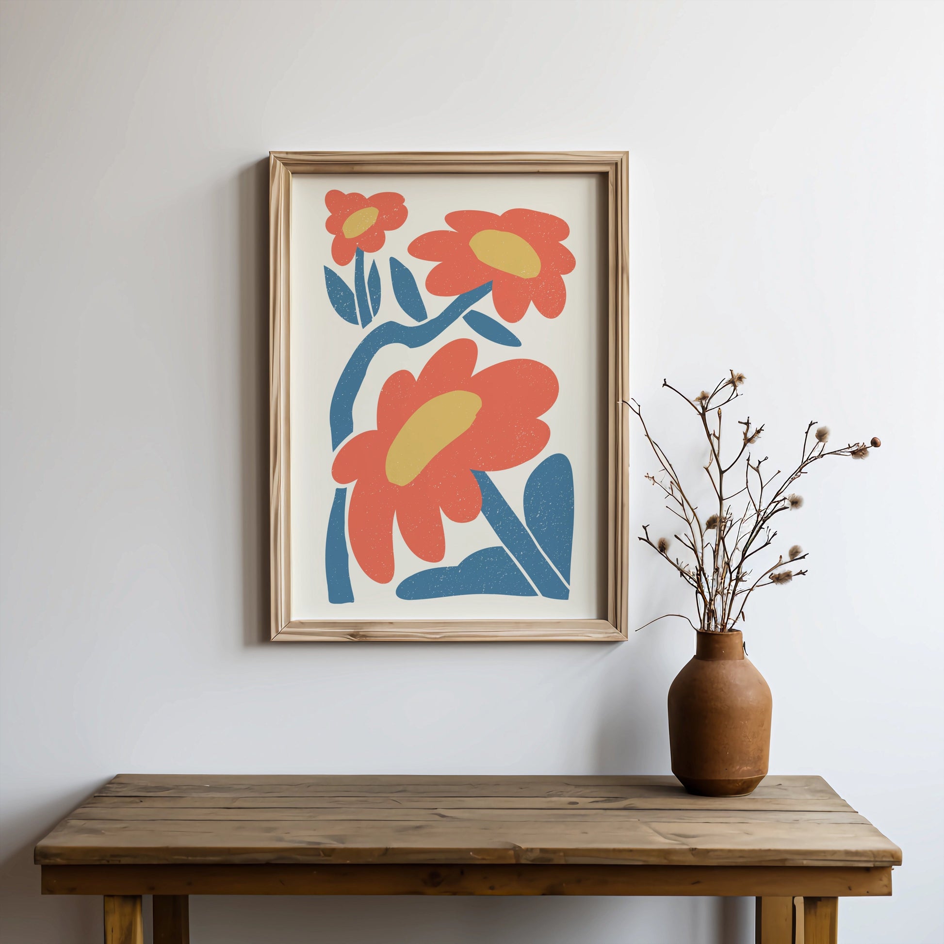 Premium Poster of Bright Floral Blossoms Art Print Wall Decor for Home Posters