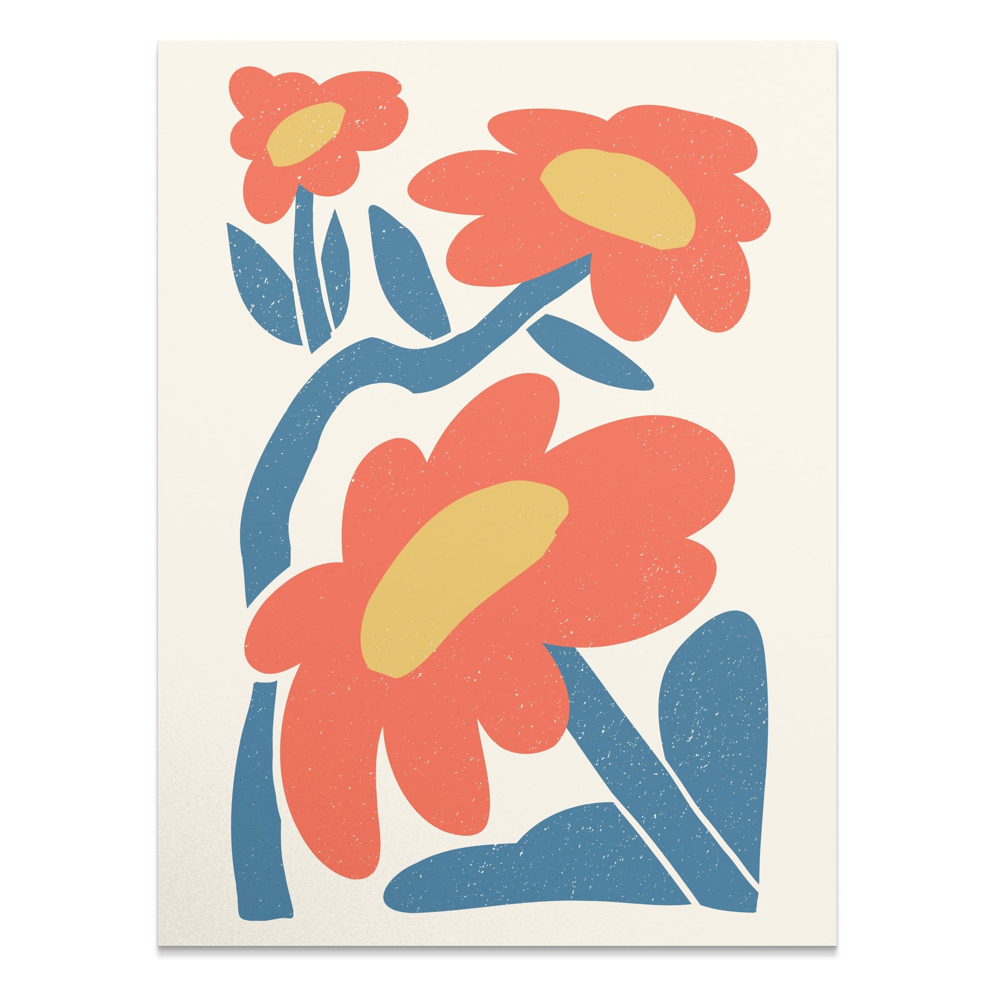Premium Poster of Bright Floral Blossoms Art Print Wall Decor for Home Posters