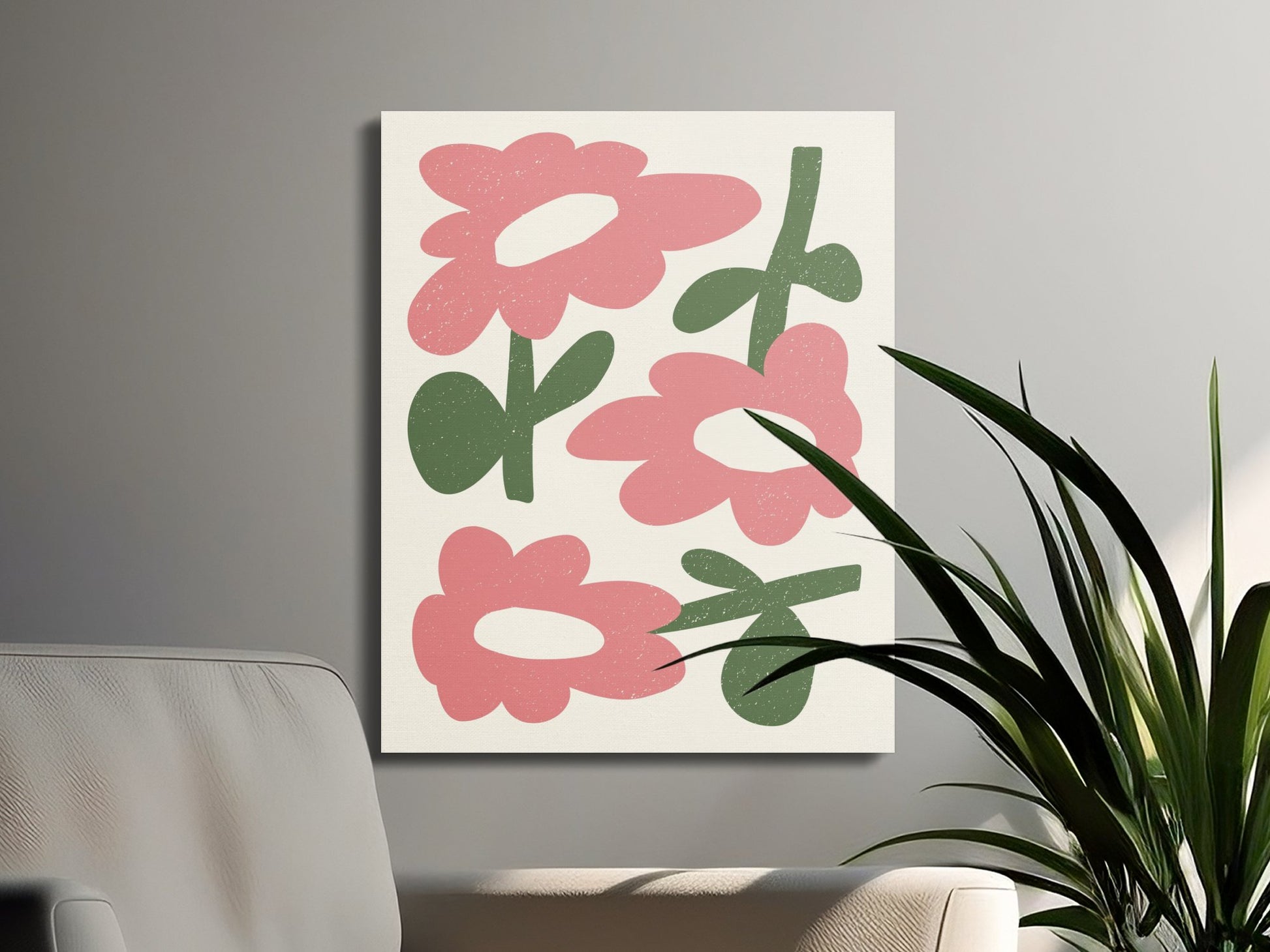 Premium Poster of Bright and Whimsical Floral Wall Art Canvas Wraps