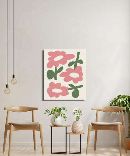 Premium Poster of Bright and Whimsical Floral Wall Art Canvas Wraps