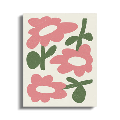 Premium Poster of Bright and Whimsical Floral Wall Art Canvas Wraps