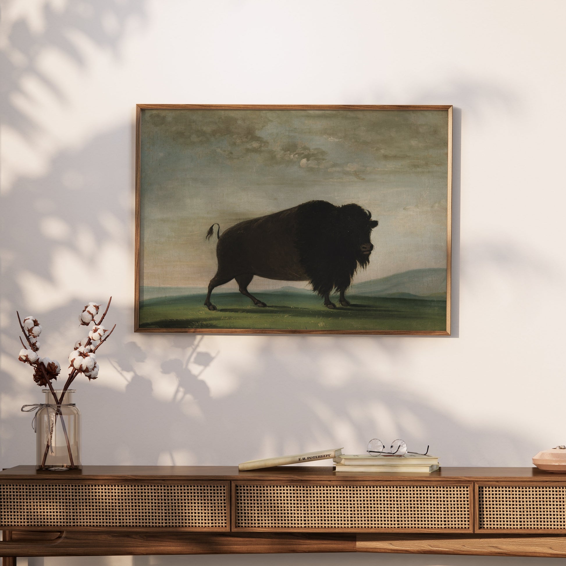 Premium Poster of Buffalo in Landscape Art Print Posters