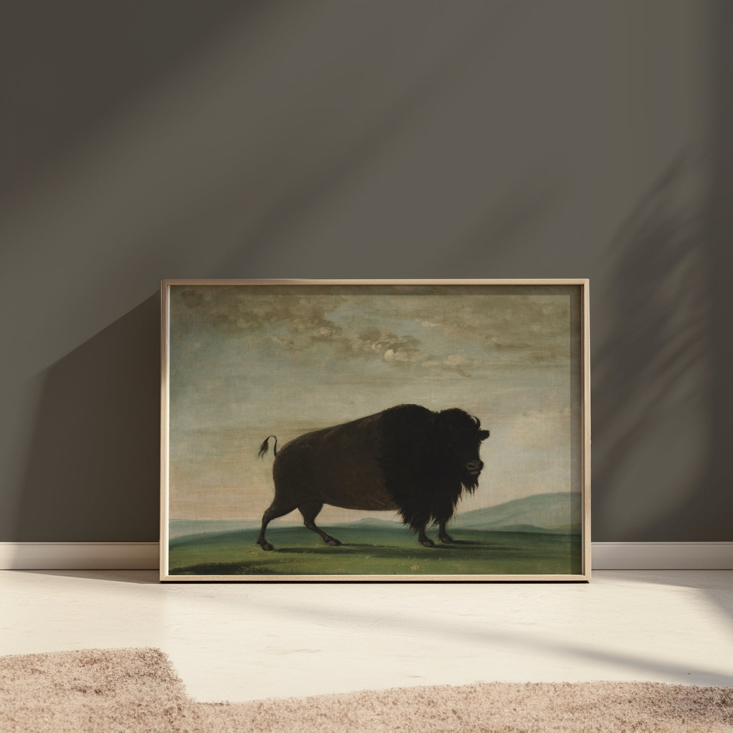Premium Poster of Buffalo in Landscape Art Print Posters