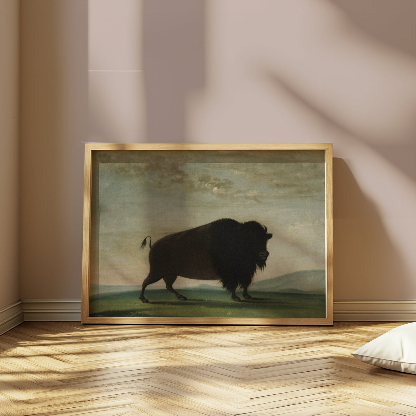 Premium Poster of Buffalo in Landscape Art Print Posters