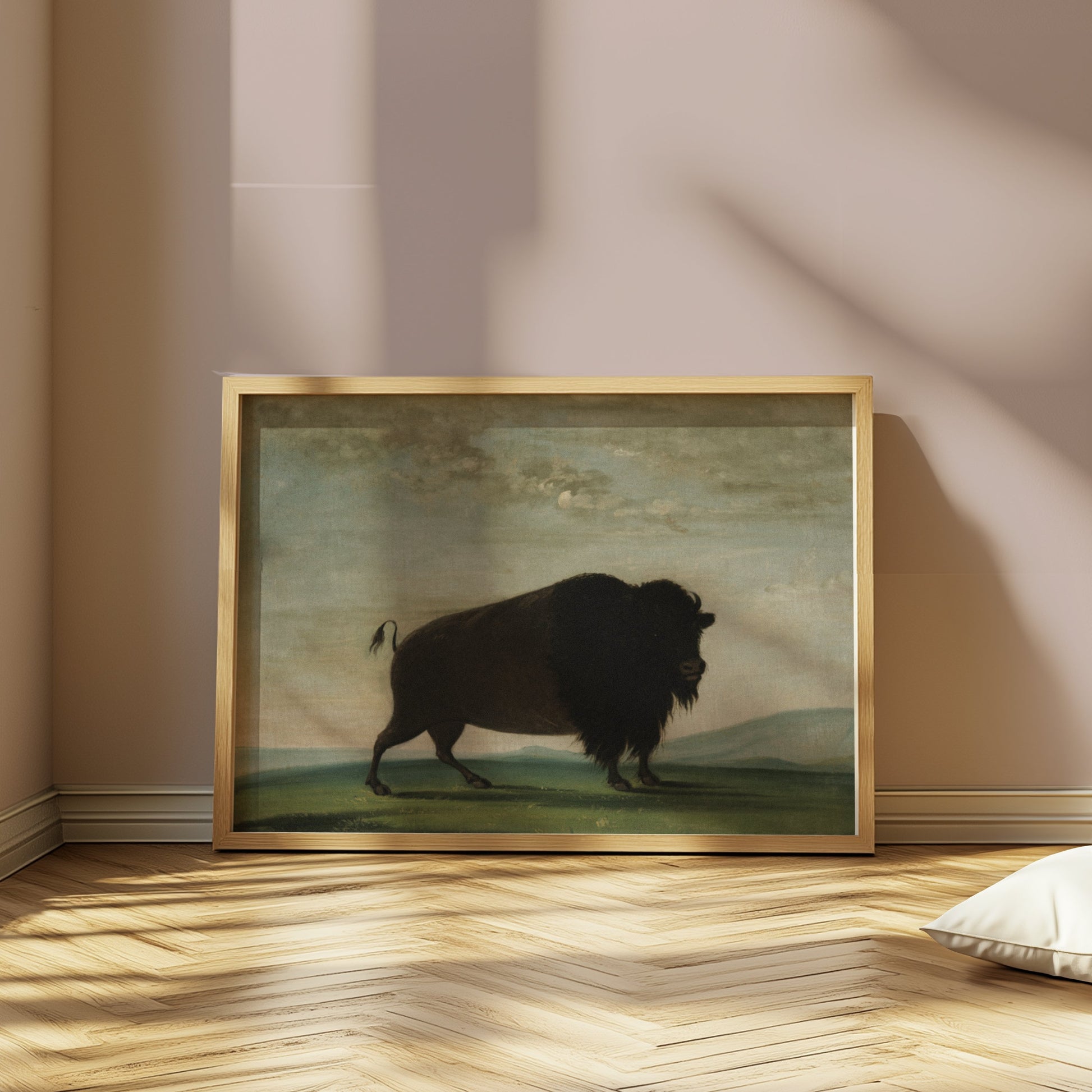 Premium Poster of Buffalo in Landscape Art Print Posters