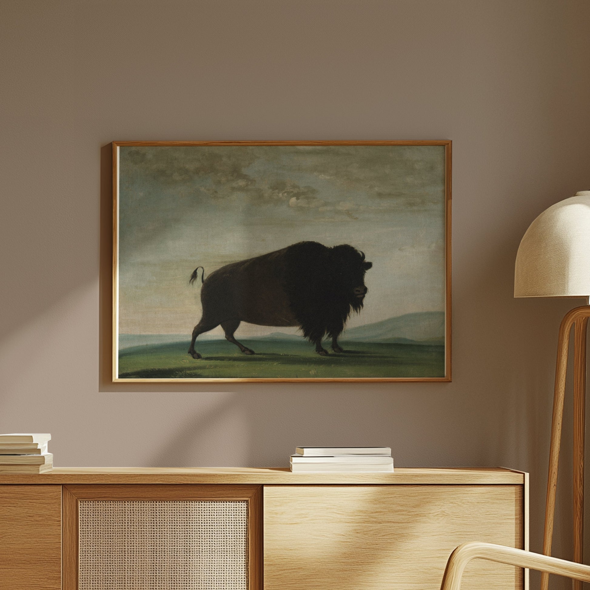 Premium Poster of Buffalo in Landscape Art Print Posters