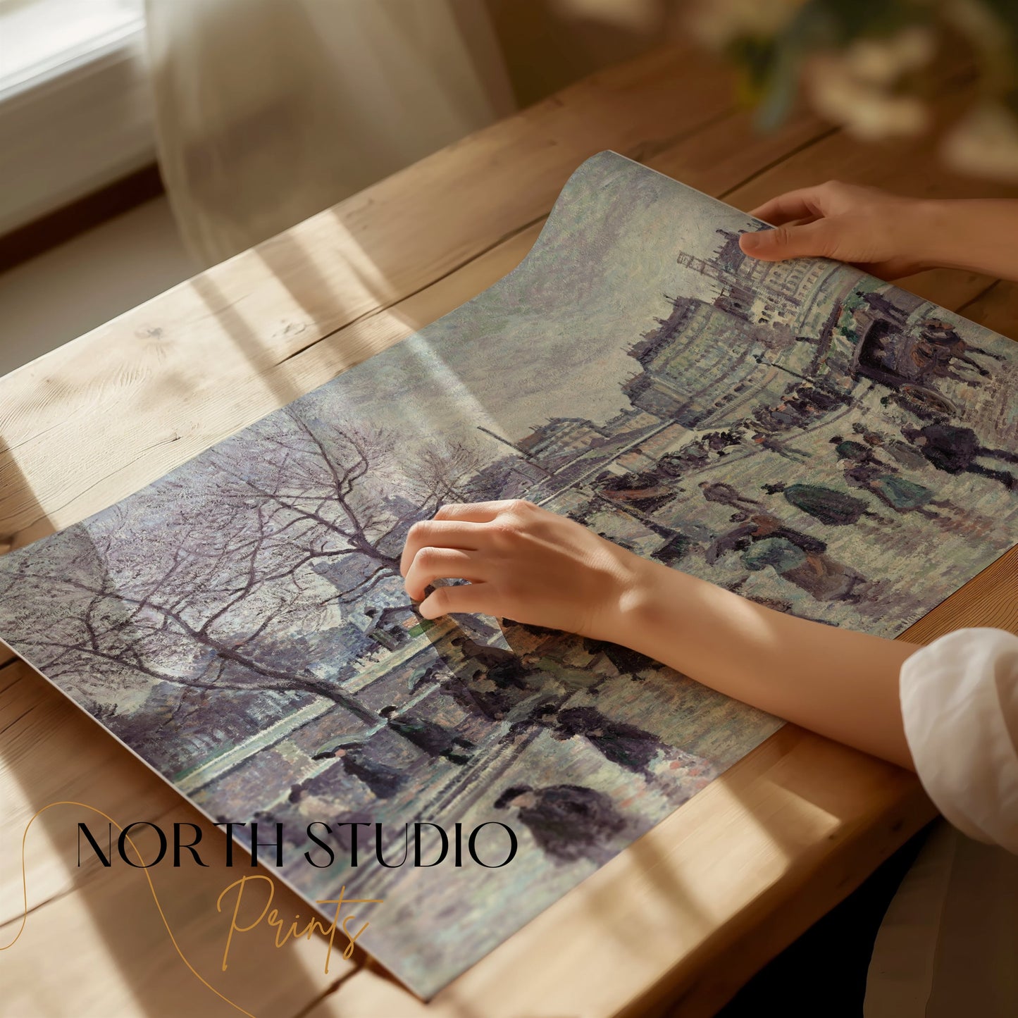 Premium Poster of Busy Paris Street Historical Scene Art Posters