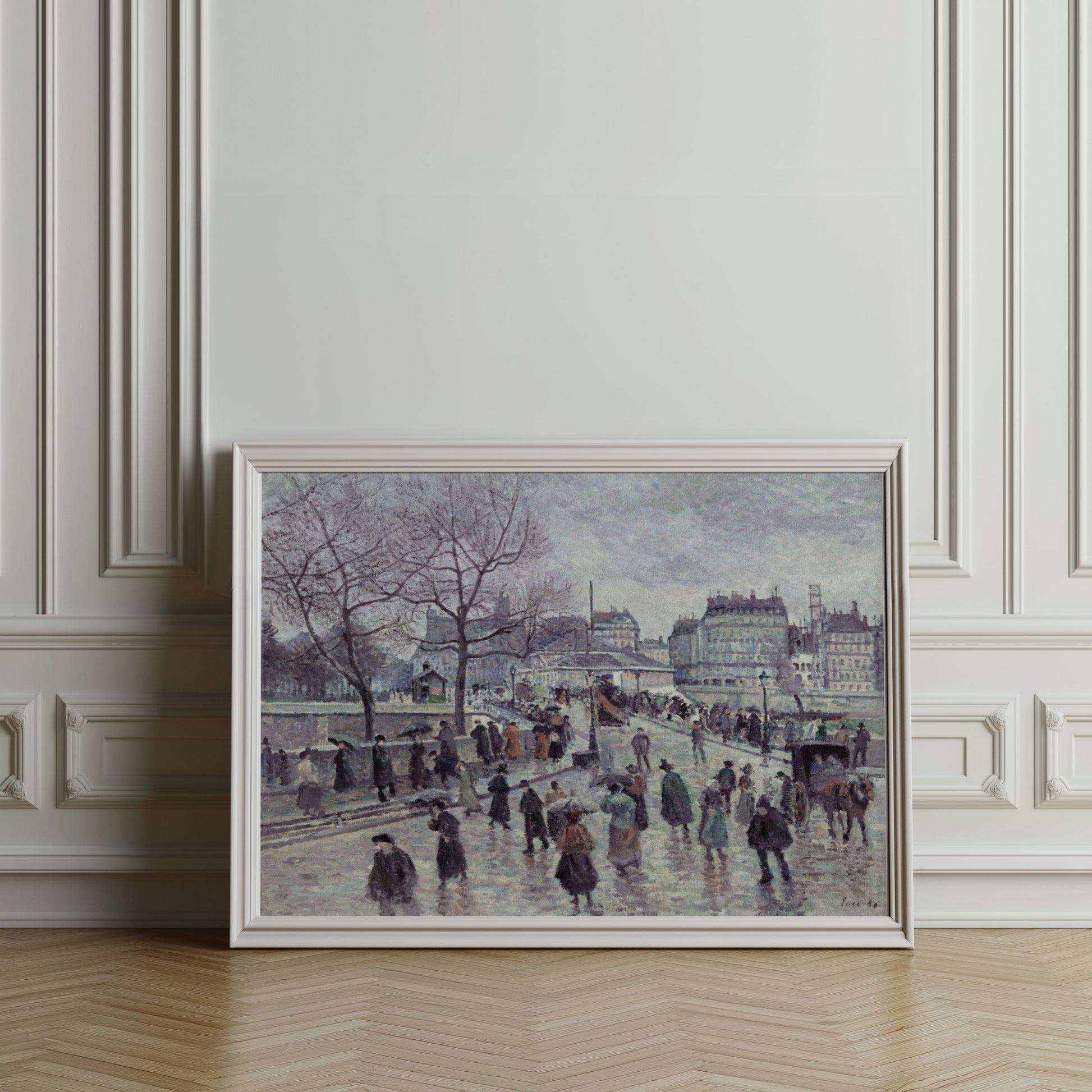 Premium Poster of Busy Paris Street Historical Scene Art Posters