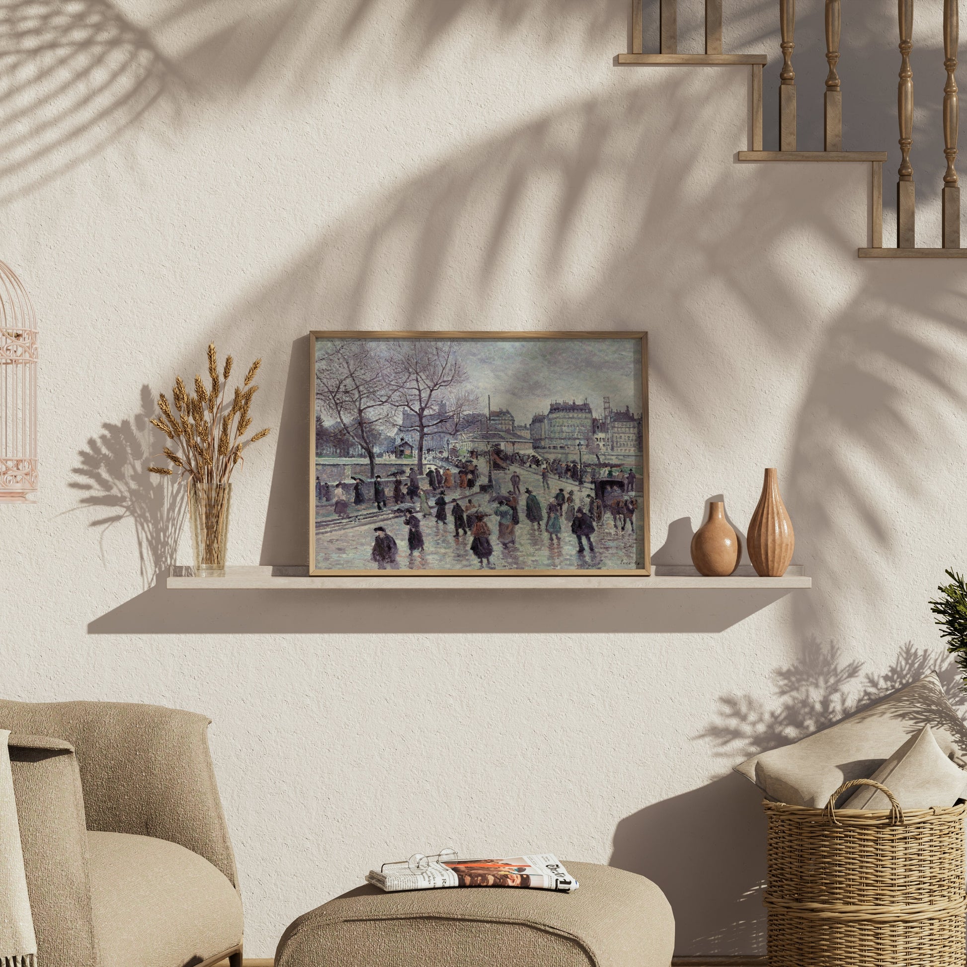 Premium Poster of Busy Paris Street Historical Scene Art Posters