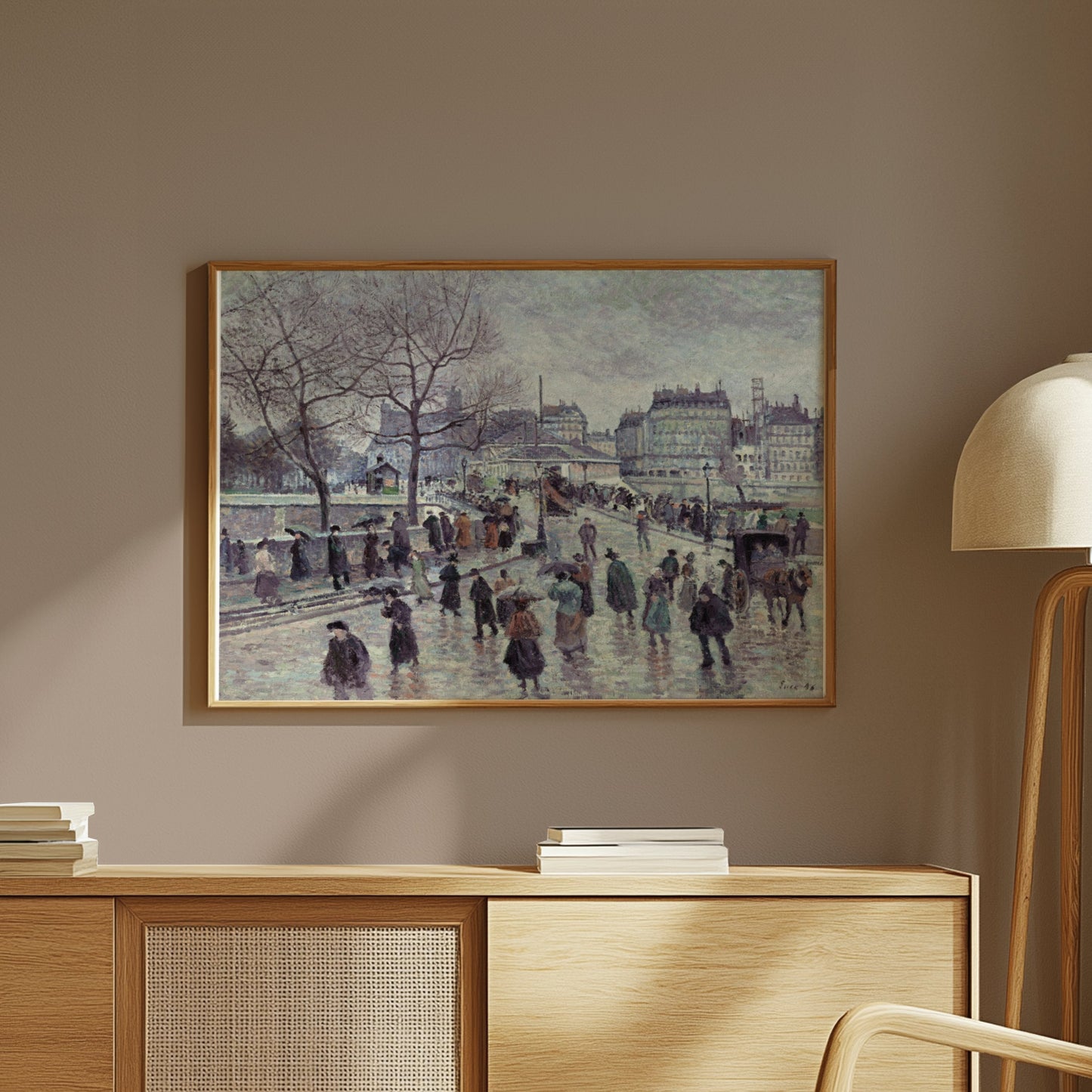 Premium Poster of Busy Paris Street Historical Scene Art Posters