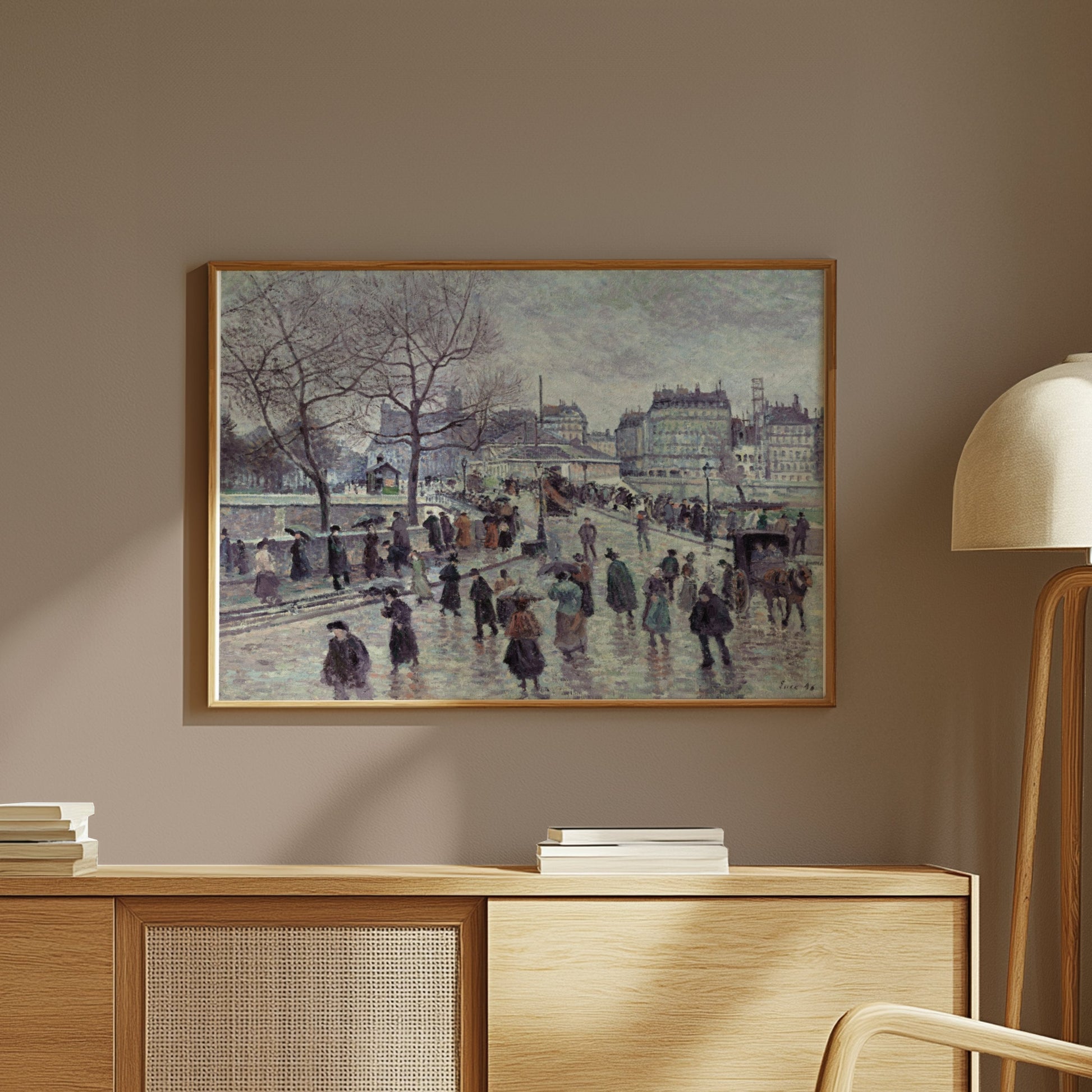Premium Poster of Busy Paris Street Historical Scene Art Posters