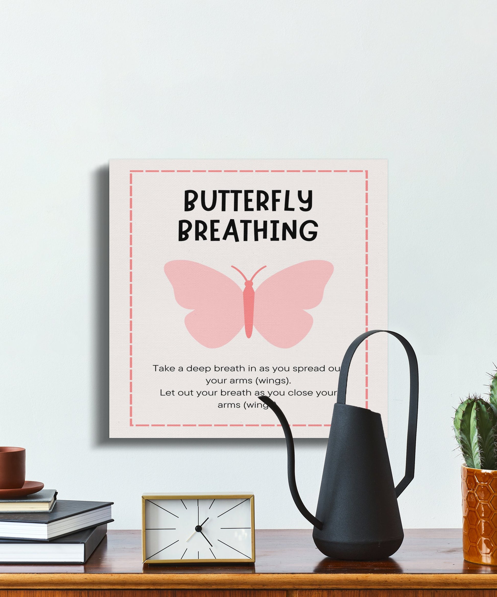 Premium Poster of Butterfly Breathing Nursery Wall Art Canvas Wraps