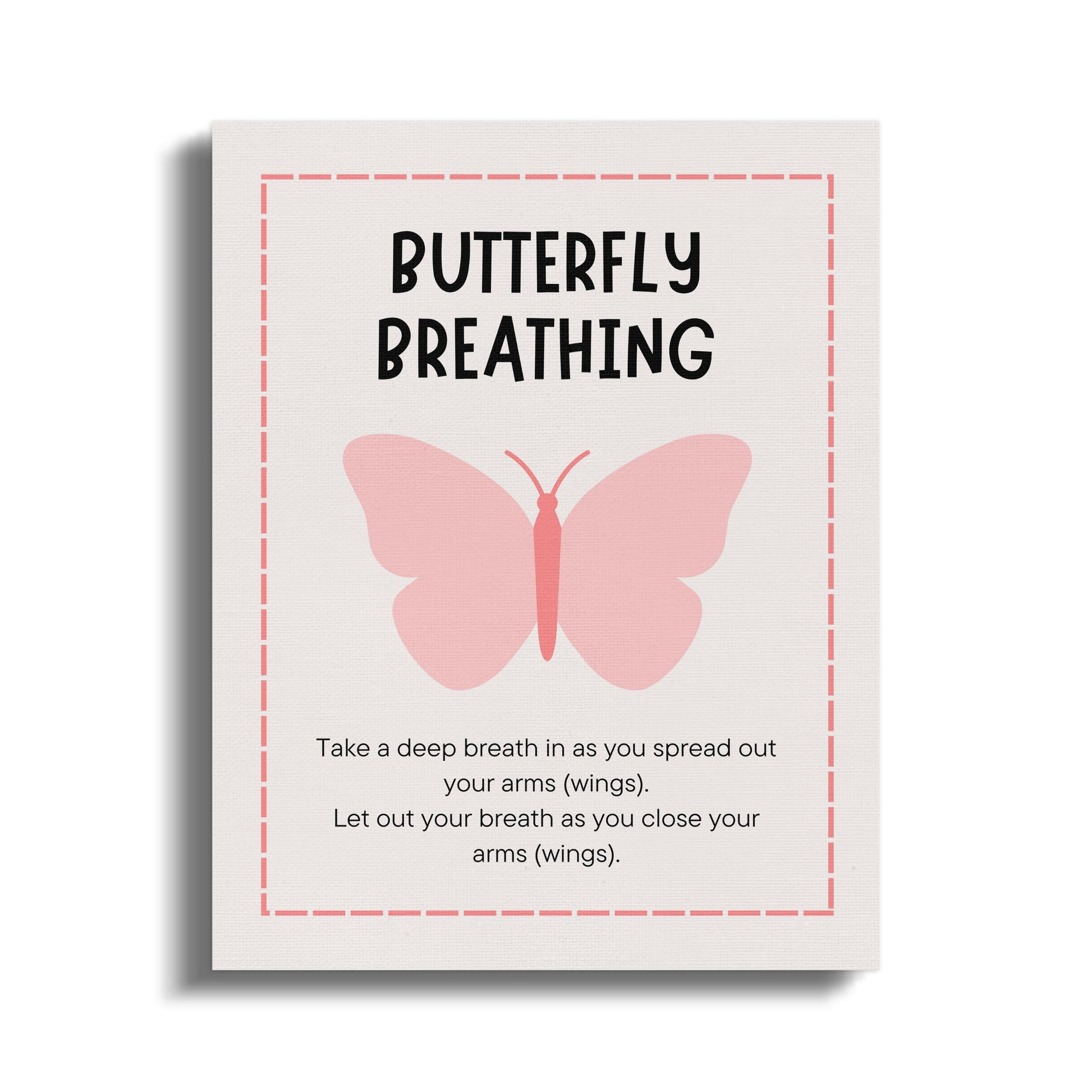 Premium Poster of Butterfly Breathing Nursery Wall Art Canvas Wraps