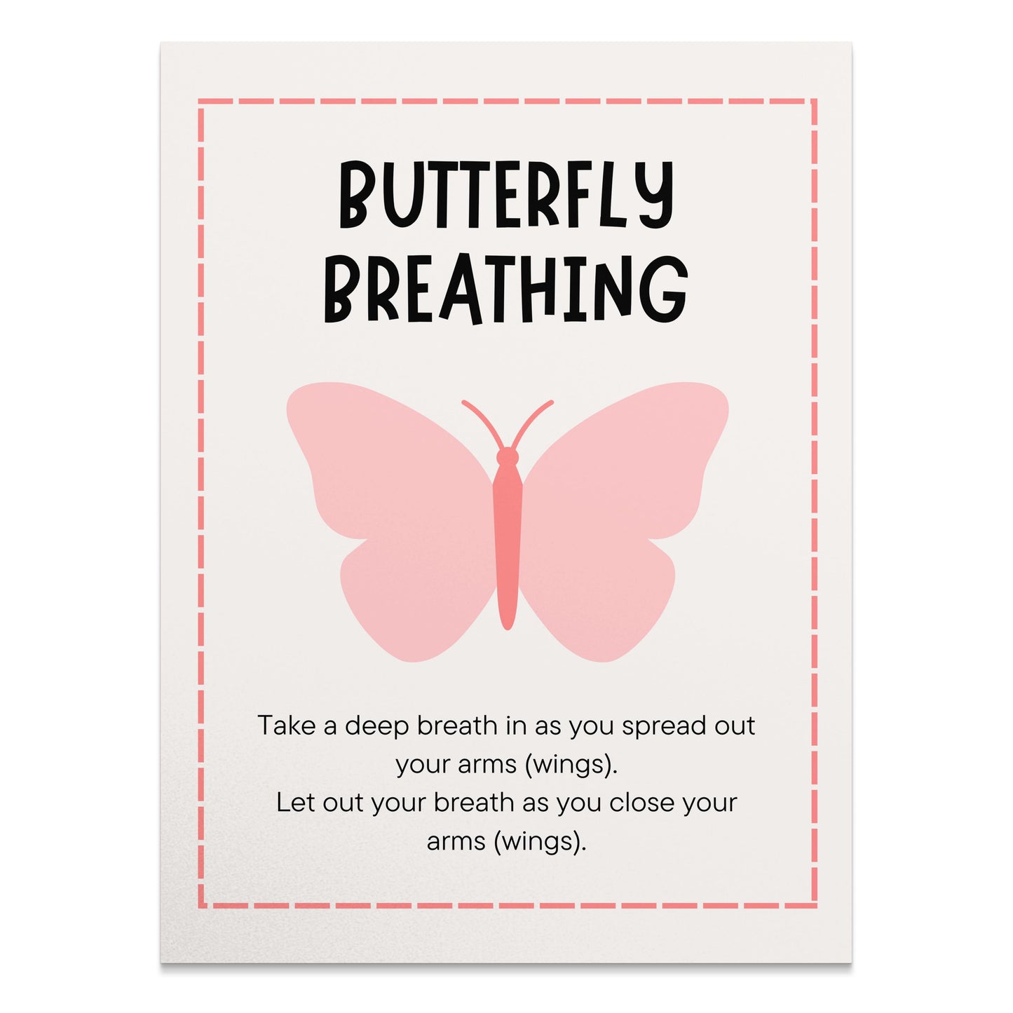 Premium Poster of Butterfly Breathing Technique Illustrated Posters