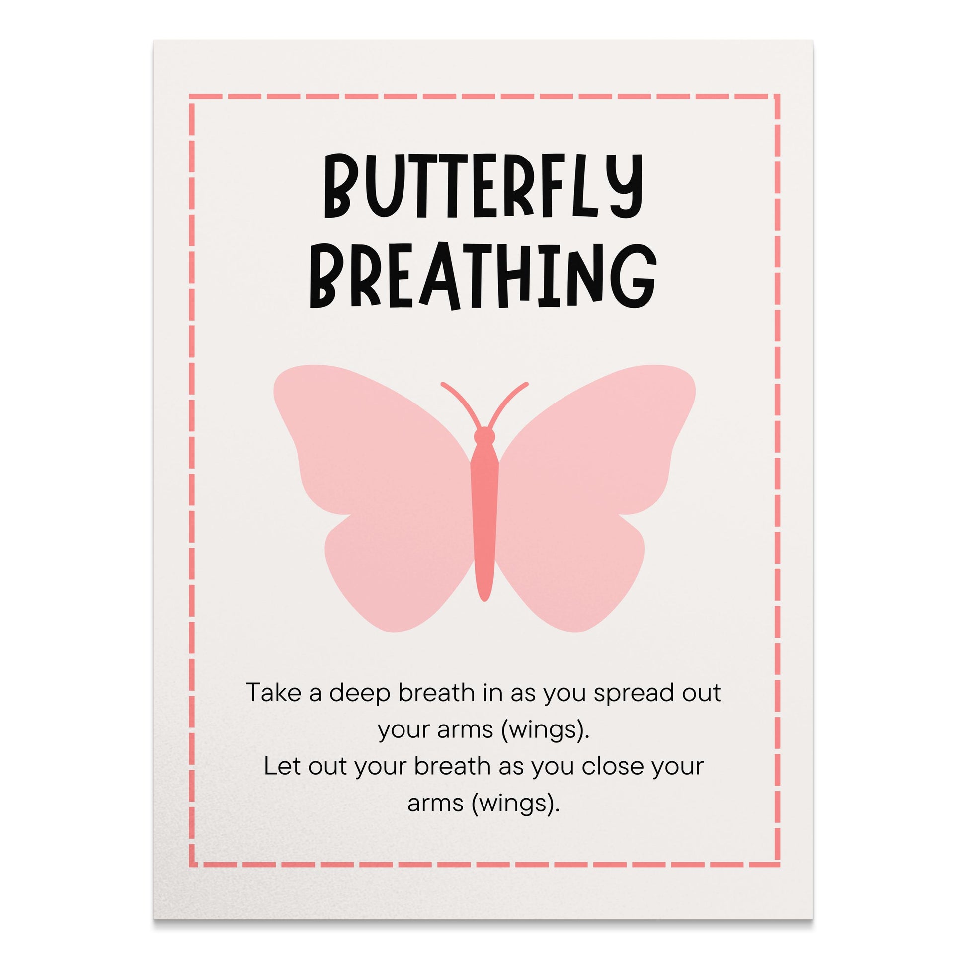 Premium Poster of Butterfly Breathing Technique Illustrated Posters