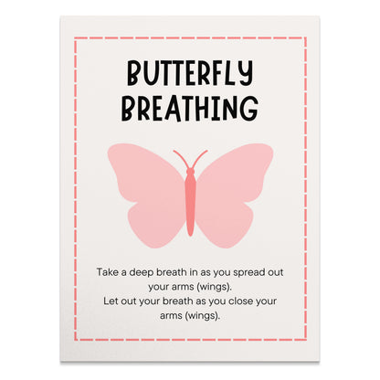 Premium Poster of Butterfly Breathing Technique Illustrated Posters