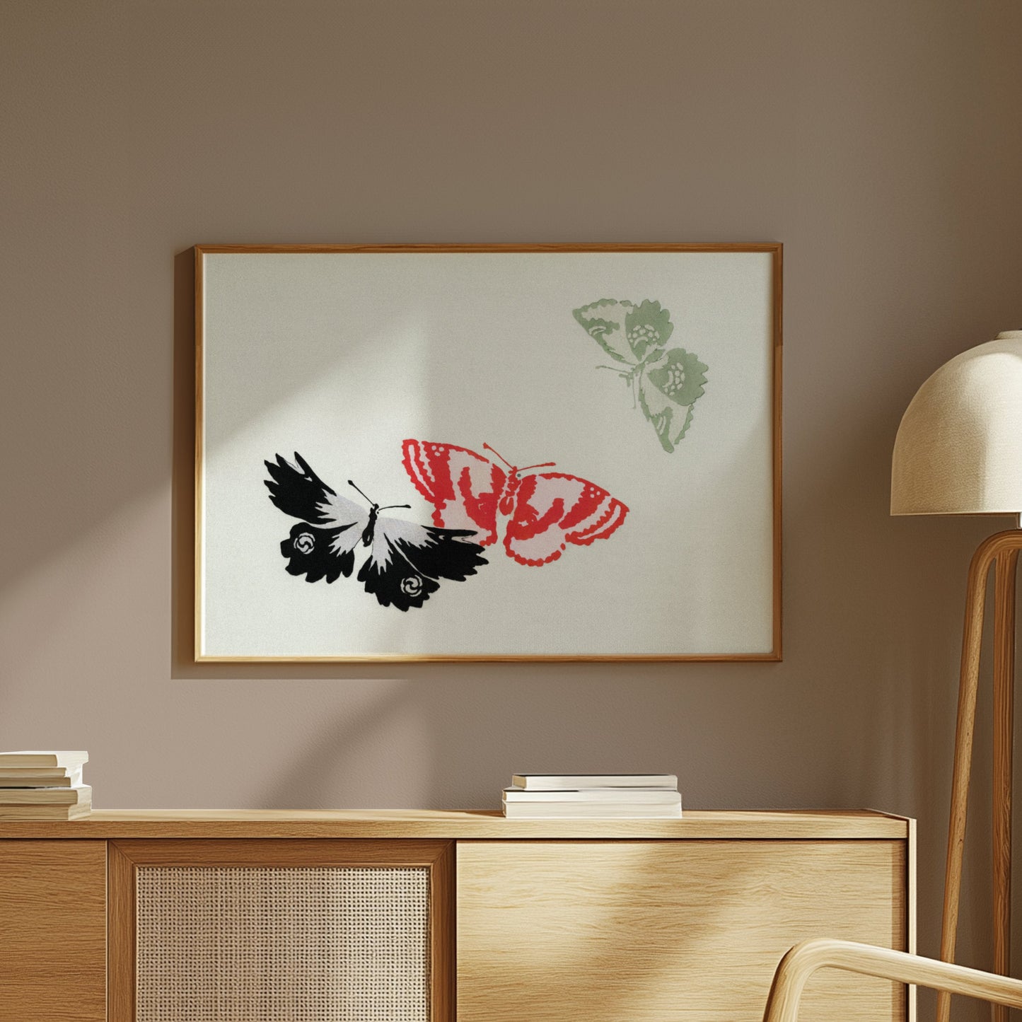 Premium Poster of Butterfly Flight Trio Japanese Art Prints Posters