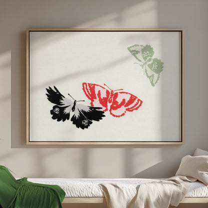 Premium Poster of Butterfly Flight Trio Japanese Art Prints Posters