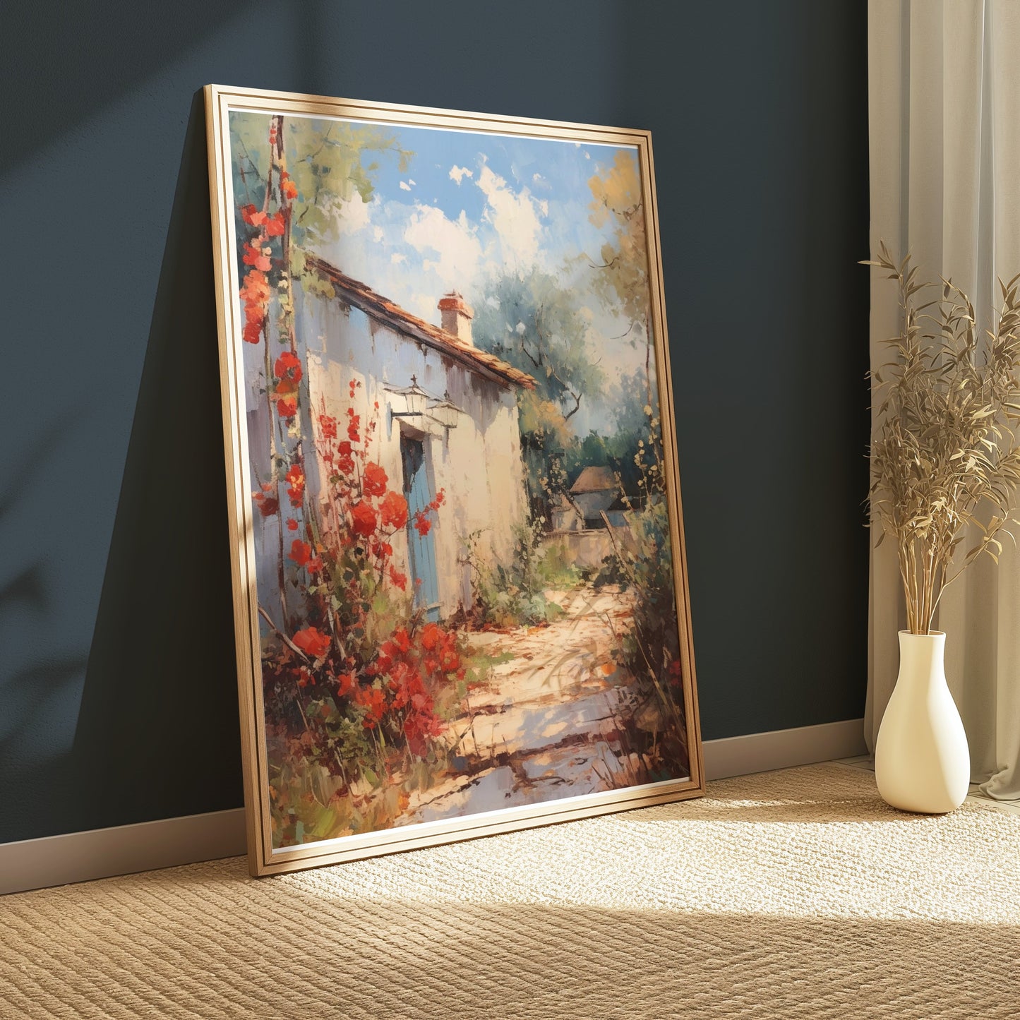 Premium Poster of Captivating Countryside Cottage Landscape Artwork Posters