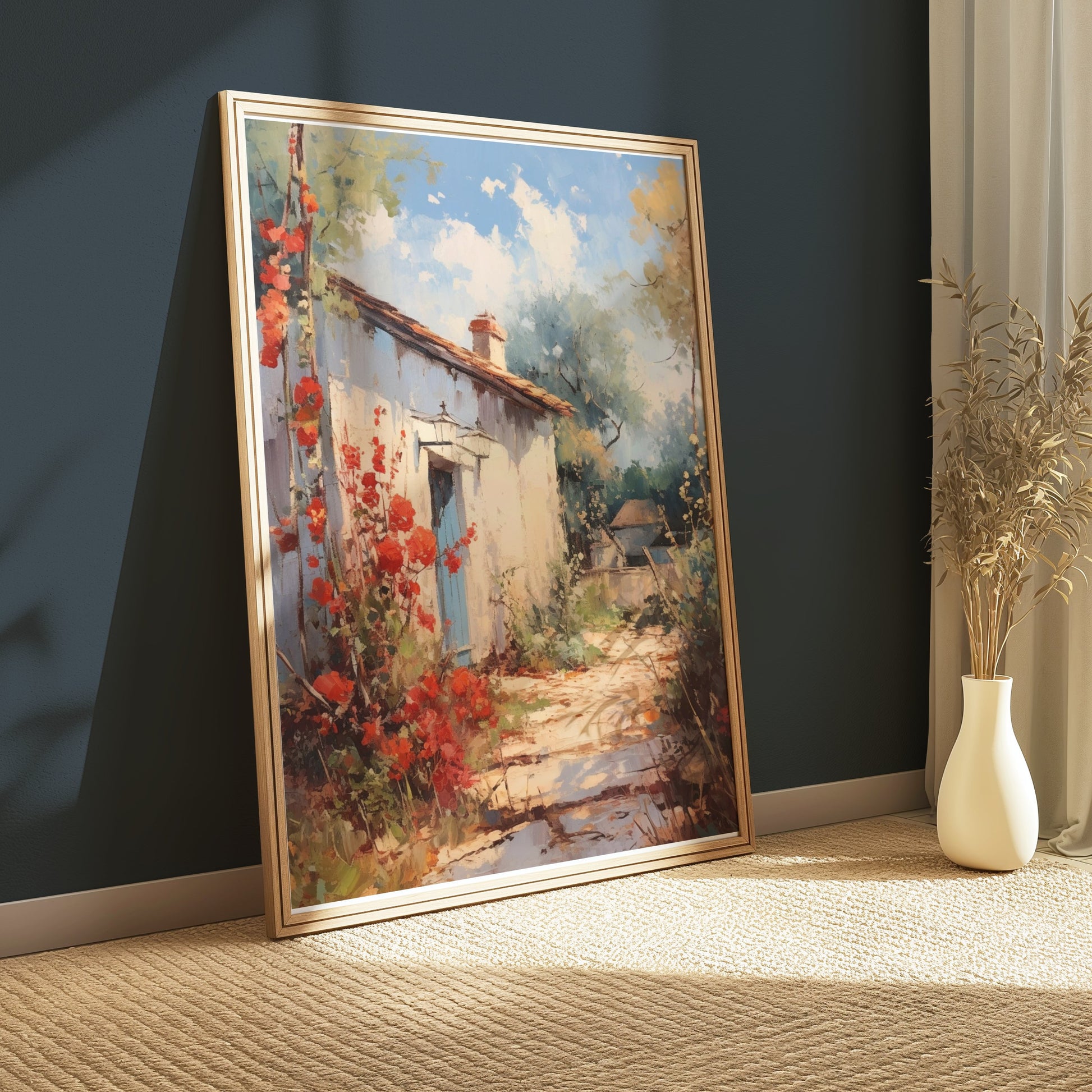 Premium Poster of Captivating Countryside Cottage Landscape Artwork Posters