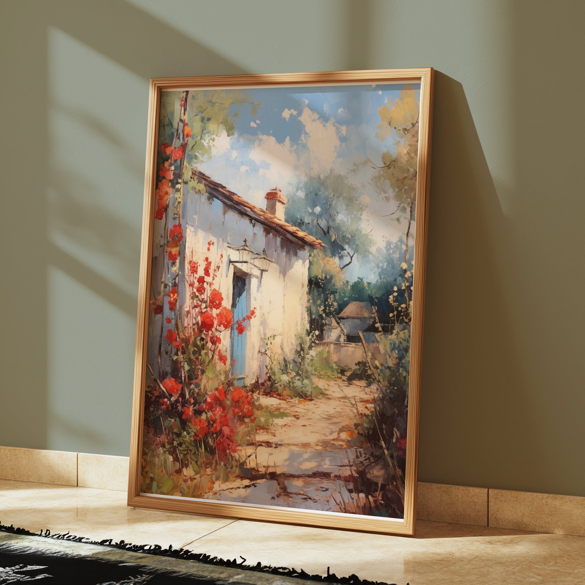 Premium Poster of Captivating Countryside Cottage Landscape Artwork Posters