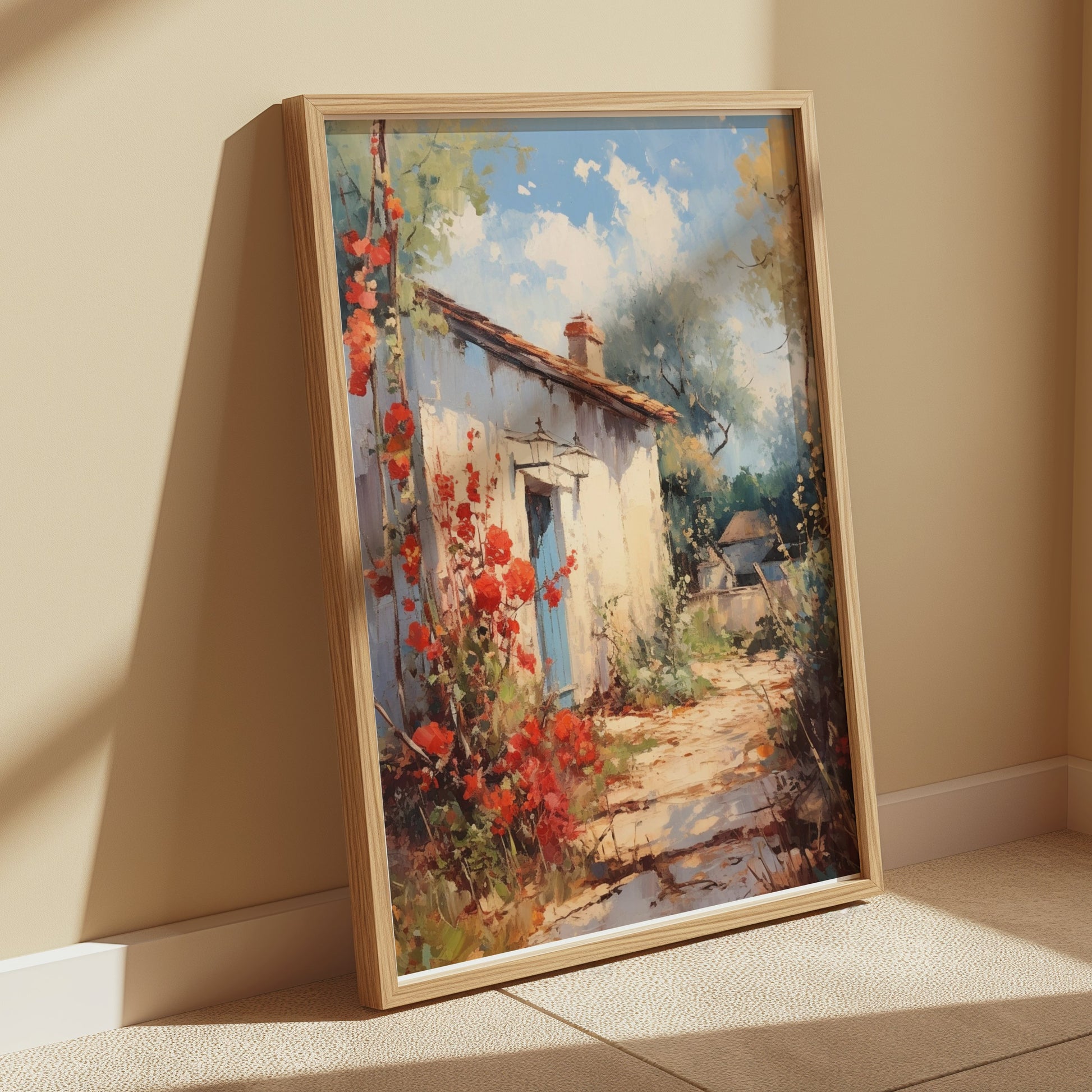 Premium Poster of Captivating Countryside Cottage Landscape Artwork Posters
