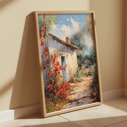 Premium Poster of Captivating Countryside Cottage Landscape Artwork Posters