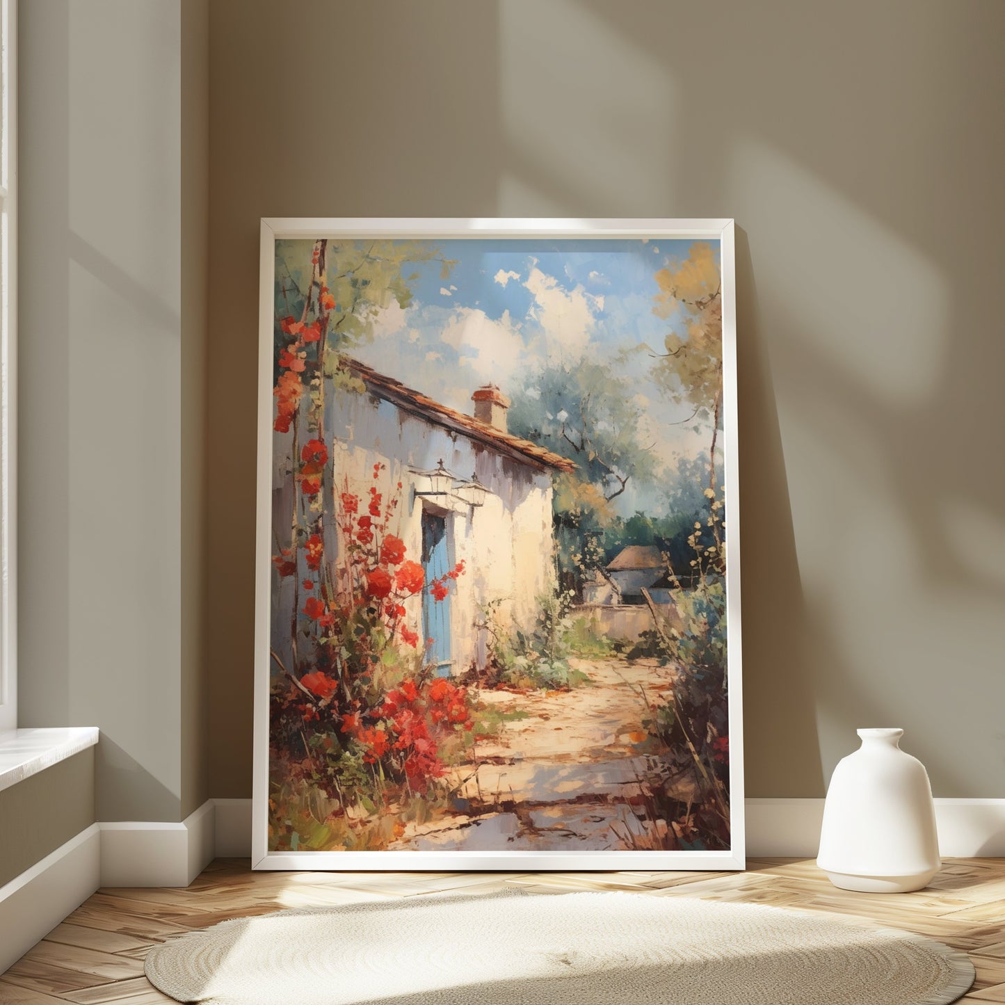 Premium Poster of Captivating Countryside Cottage Landscape Artwork Posters