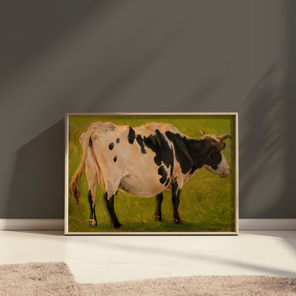 Premium Poster of Captivating Cow Artwork on a Field Painting Posters