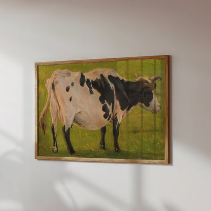 Premium Poster of Captivating Cow Artwork on a Field Painting Posters