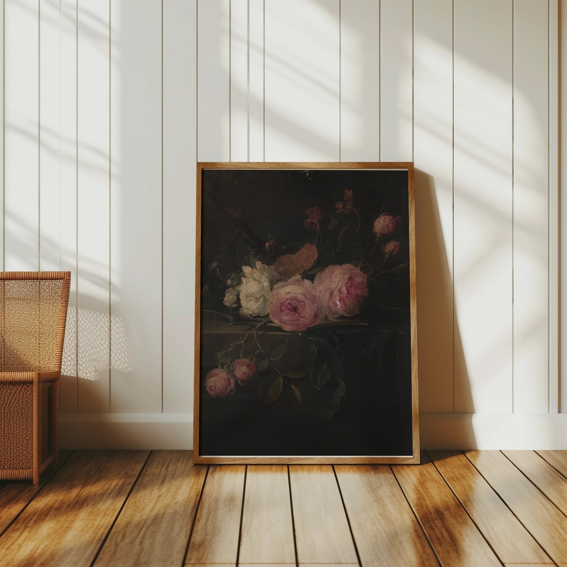 Premium Poster of Captivating Dark Floral Art Print for Home Decoration Posters