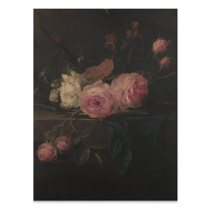 Premium Poster of Captivating Dark Floral Art Print for Home Decoration Posters