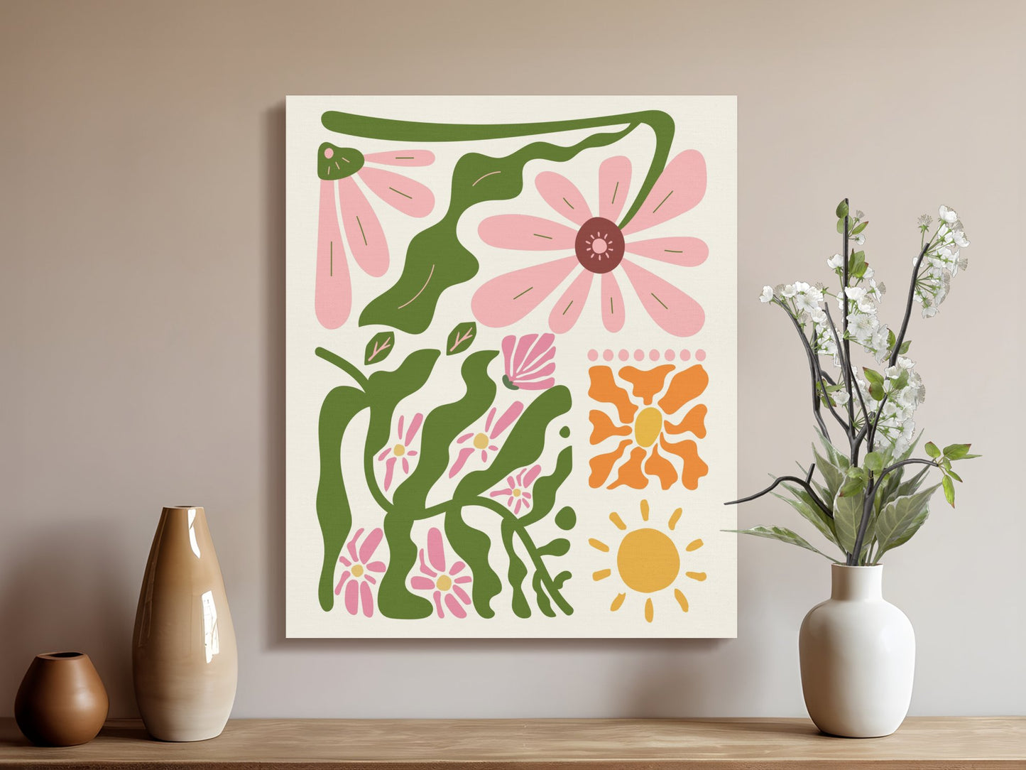 Premium Poster of Captivating Floral Wall Art on Beautiful Canvas Wraps
