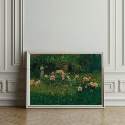 Premium Poster of Captivating Garden Scene With Blossoming Flowers Posters
