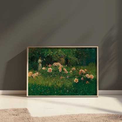Premium Poster of Captivating Garden Scene With Blossoming Flowers Posters