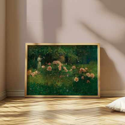 Premium Poster of Captivating Garden Scene With Blossoming Flowers Posters