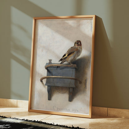 Premium Poster of Captivating Goldfinch Painting on Display Posters