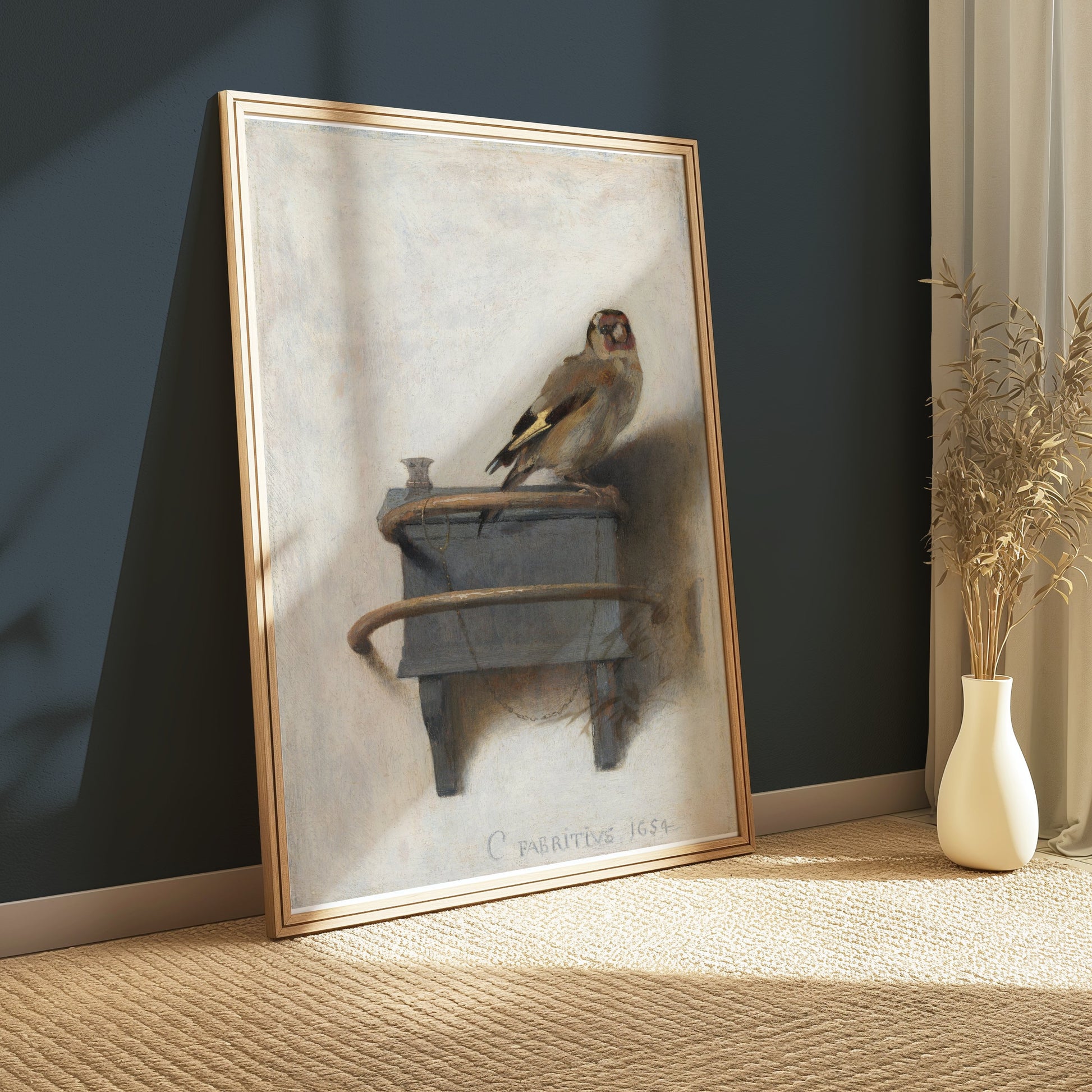 Premium Poster of Captivating Goldfinch Painting on Display Posters
