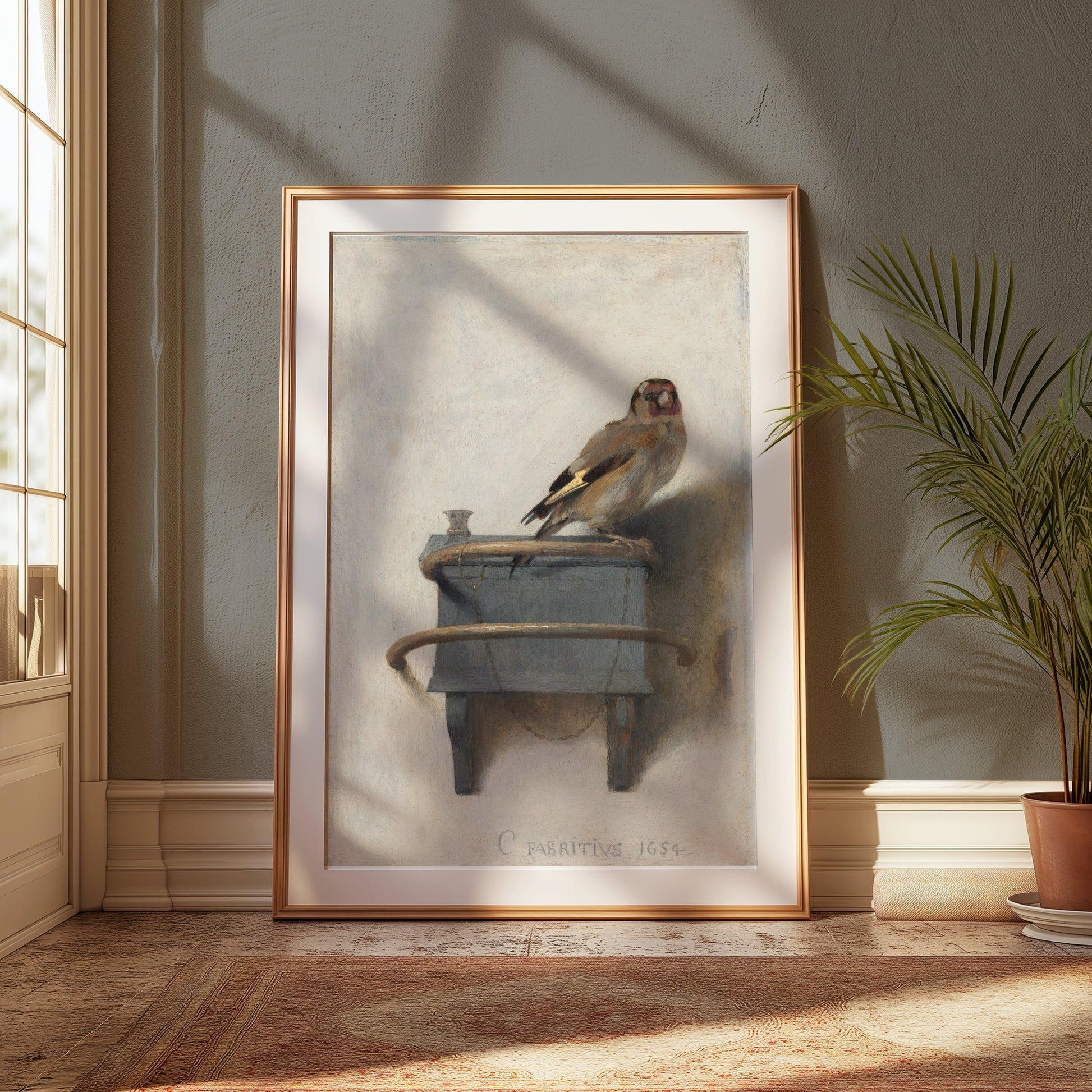 Premium Poster of Captivating Goldfinch Painting on Display Posters