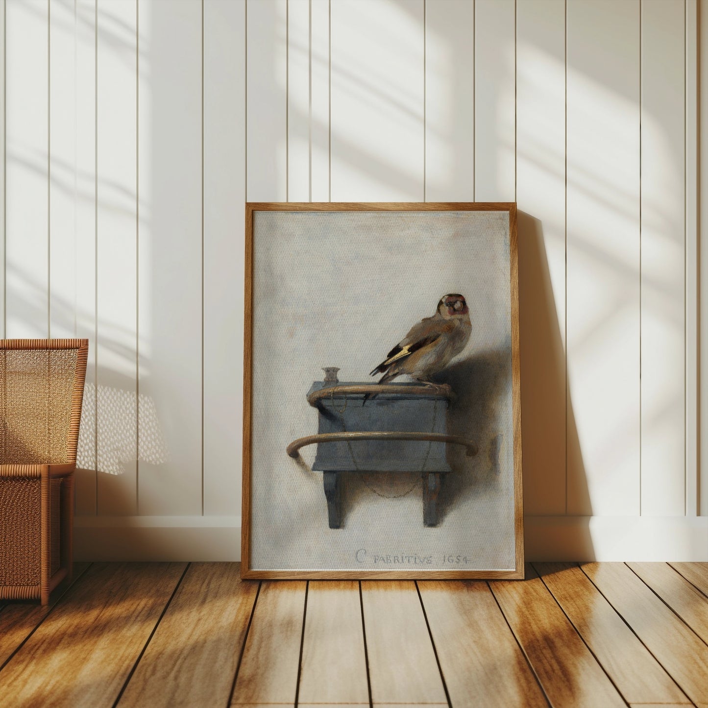 Premium Poster of Captivating Goldfinch Painting on Display Posters