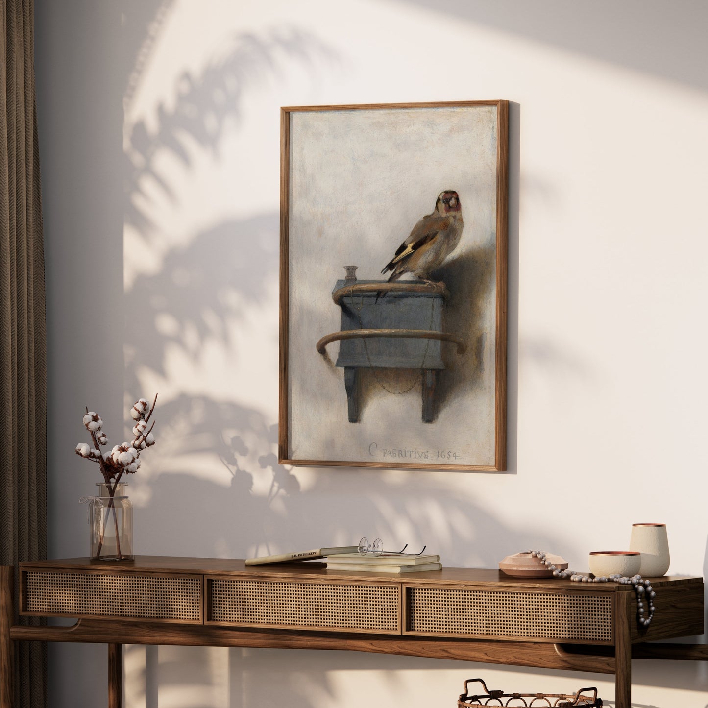 Premium Poster of Captivating Goldfinch Painting on Display Posters