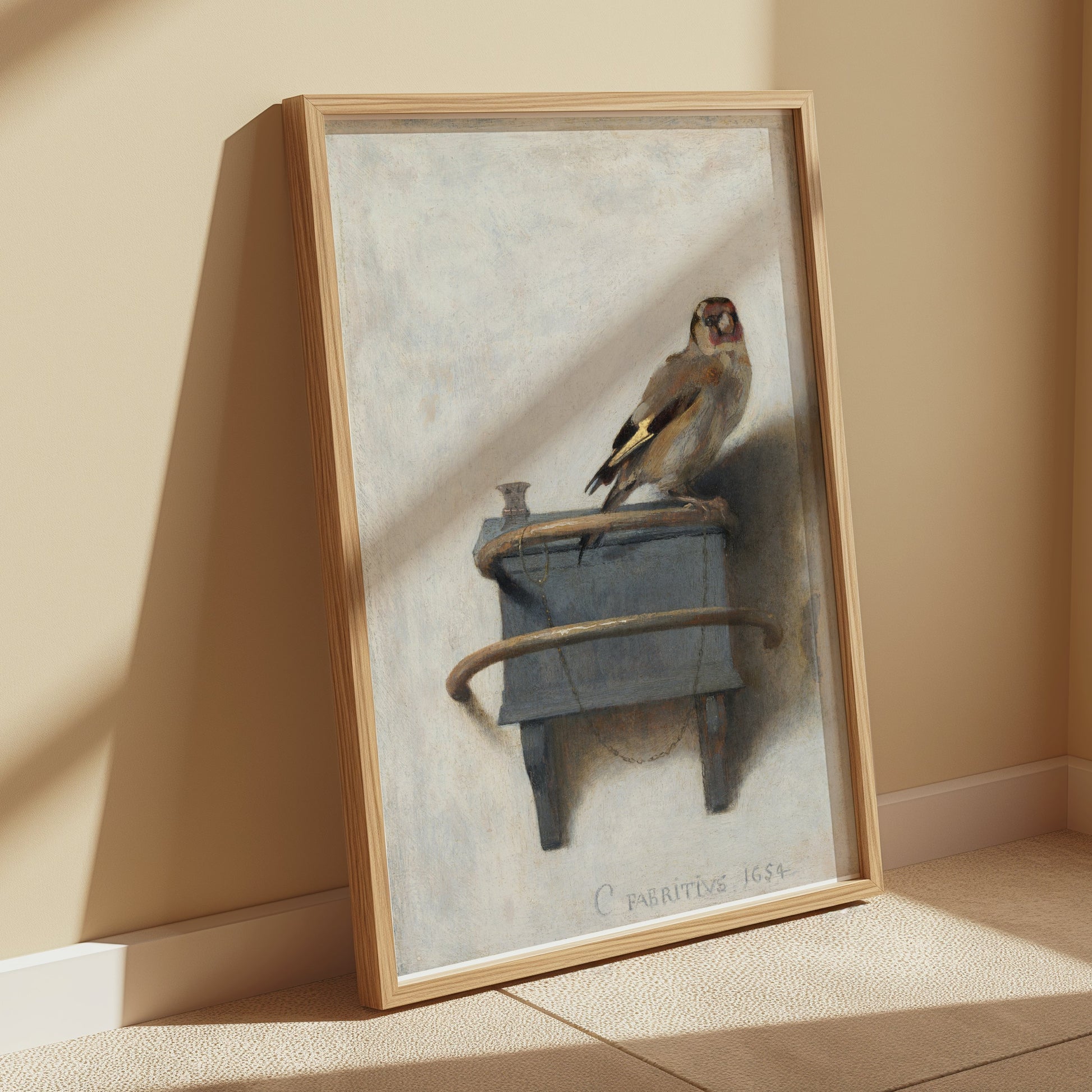 Premium Poster of Captivating Goldfinch Painting on Display Posters
