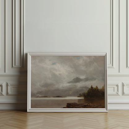 Premium Poster of Captivating Landscape Lake Scene with Mountains Posters