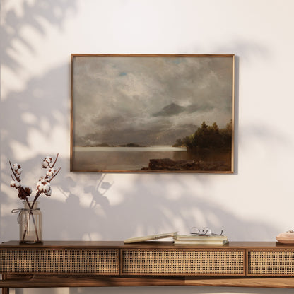 Premium Poster of Captivating Landscape Lake Scene with Mountains Posters