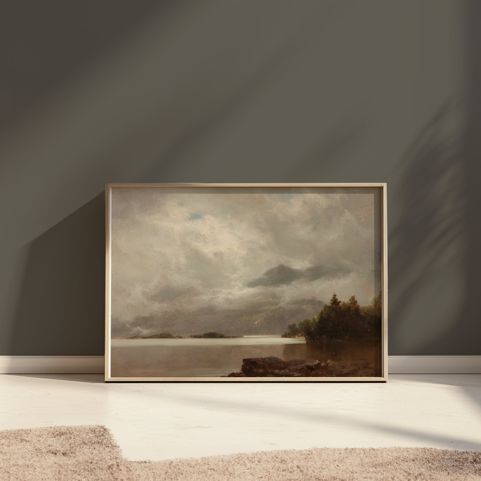 Premium Poster of Captivating Landscape Lake Scene with Mountains Posters