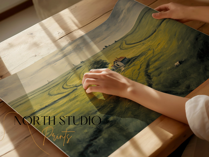 Premium Poster of Captivating Rural Landscape Pathway Artwork Posters