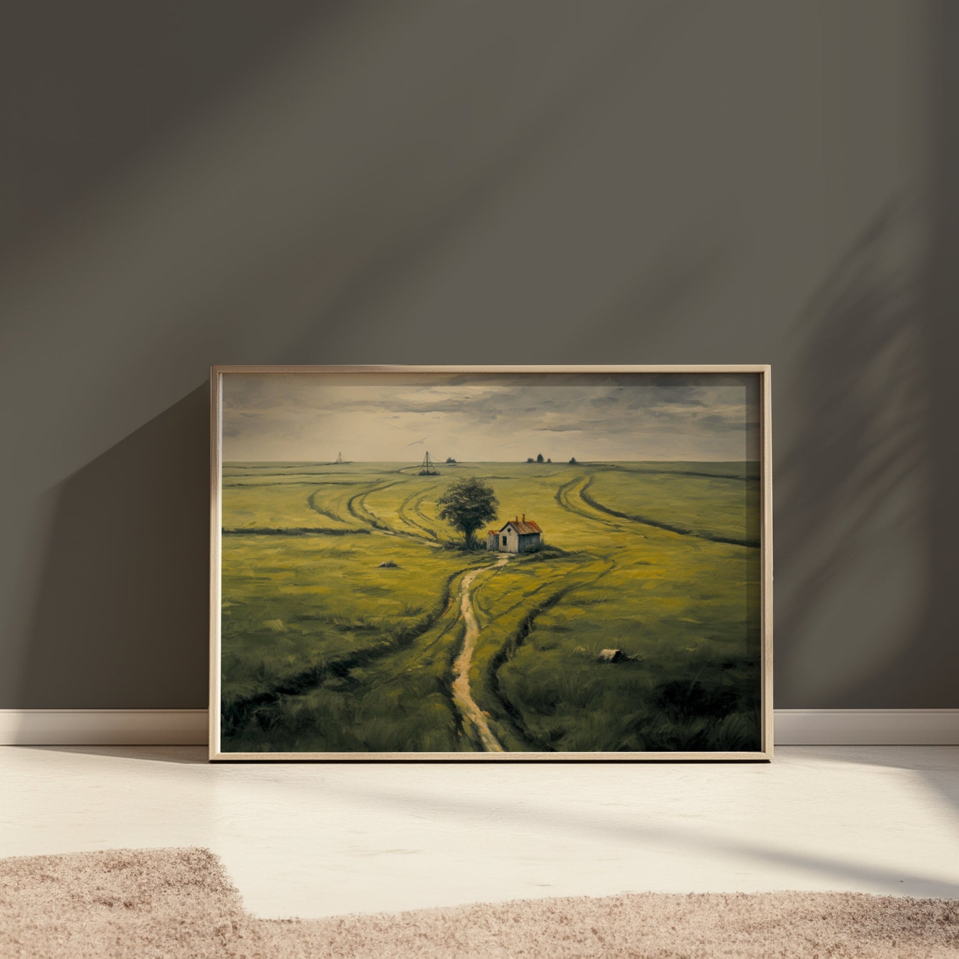 Premium Poster of Captivating Rural Landscape Pathway Artwork Posters
